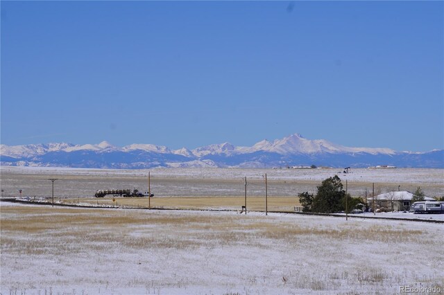 view of mountain feature featuring a rural view