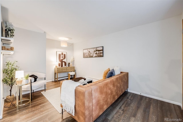 1349 Race St Unit 5, Denver, CO 80206 - living room with wood finished floors and baseboards