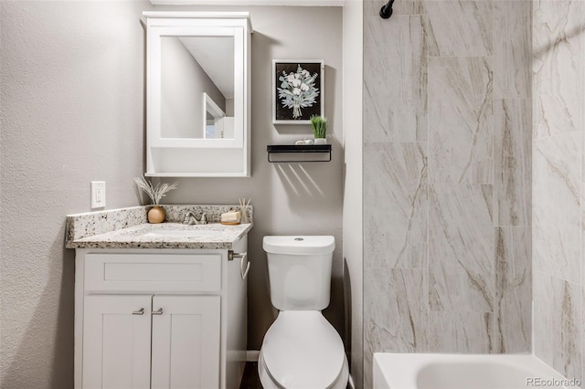 1349 Race St Unit 5, Denver, CO 80206 - bathroom featuring toilet, vanity, and shower / bathtub combination