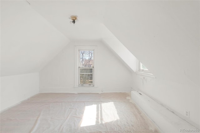 bonus room with lofted ceiling