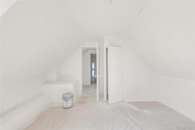 bonus room with lofted ceiling