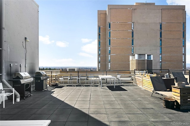 view of patio with area for grilling