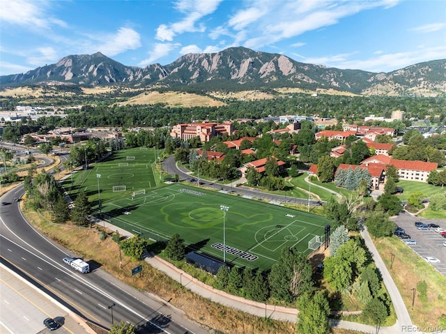 2850 Aurora Ave Unit 112, Boulder, CO 80303 - aerial overview of property's location with a mountainous background