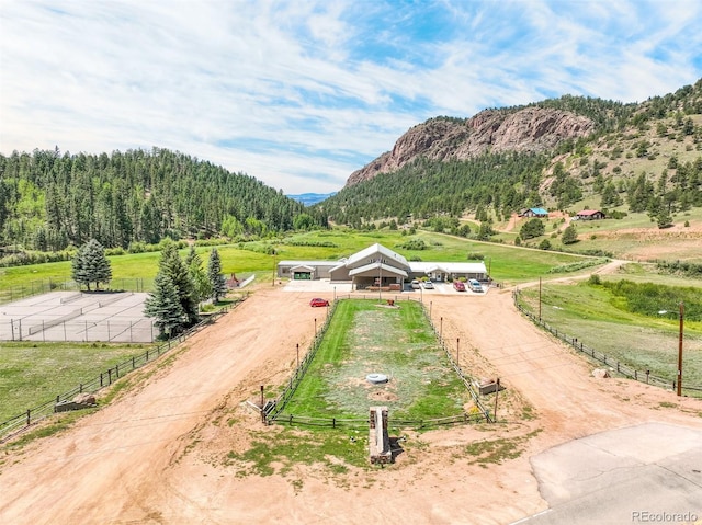 property view of mountains featuring a rural view