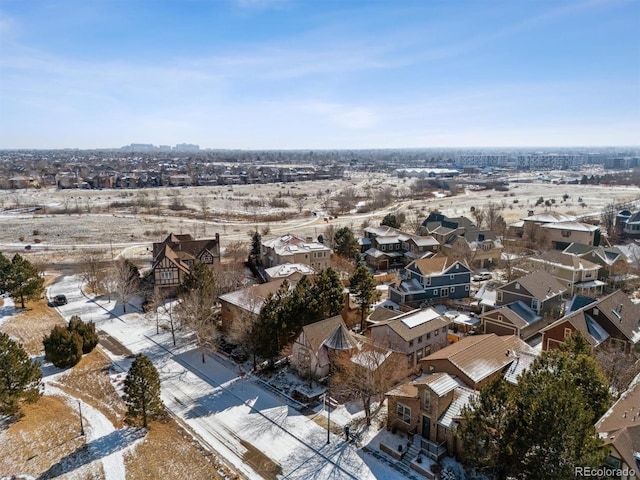 bird's eye view featuring a residential view