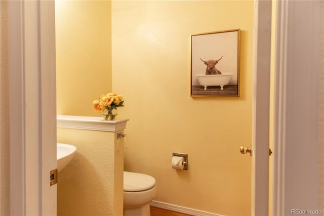 bathroom featuring toilet