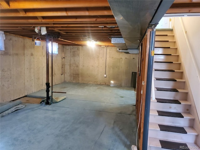 view of basement