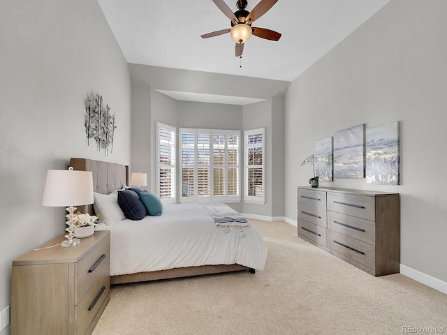 8312 S Peninsula Dr, Littleton, CO 80120 - bedroom featuring light colored carpet, baseboards, and ceiling fan