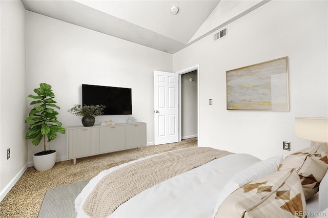 3261 S Waco Ct Unit C, Aurora, CO 80013 - bedroom featuring baseboards and lofted ceiling
