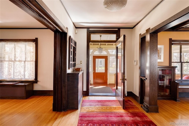 entryway featuring light wood-type flooring