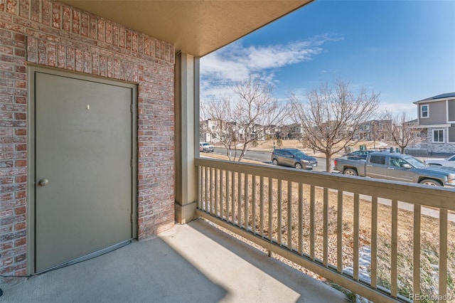 balcony with a residential view