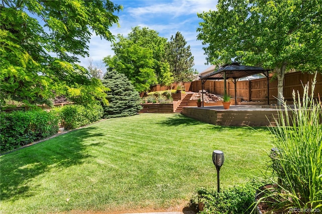 9916 Spring Hill Ln, Highlands Ranch, CO 80129 - fenced backyard with a gazebo
