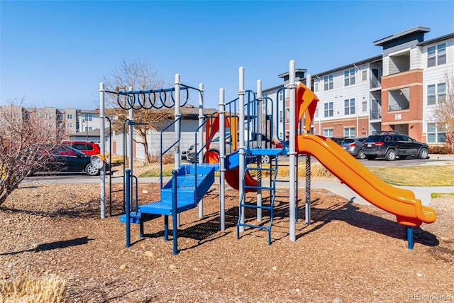 view of community jungle gym