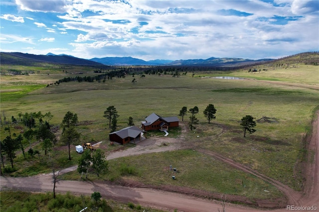 mountain view with a rural view