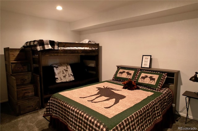 view of carpeted bedroom