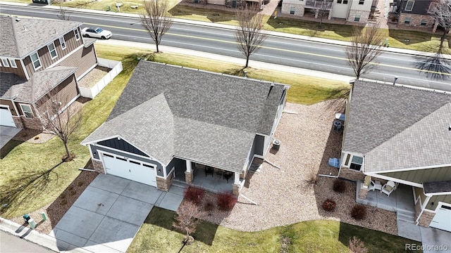 bird's eye view featuring a residential view