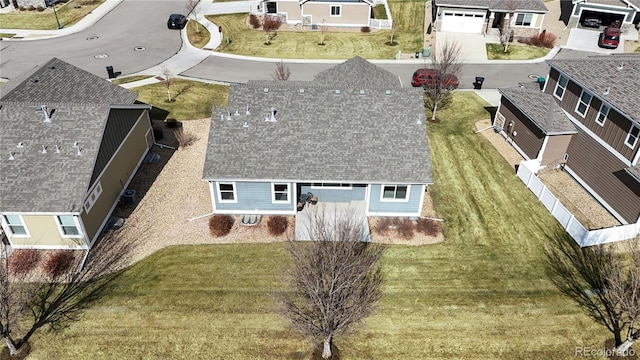 aerial view featuring a residential view