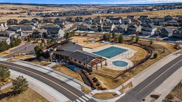 birds eye view of property featuring a residential view