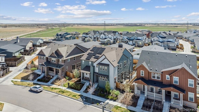 aerial view featuring a residential view