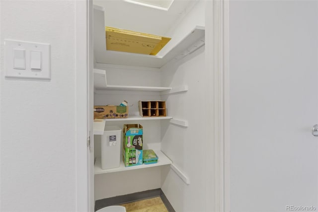 view of storage area
