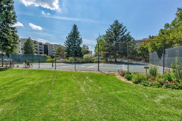 view of tennis court