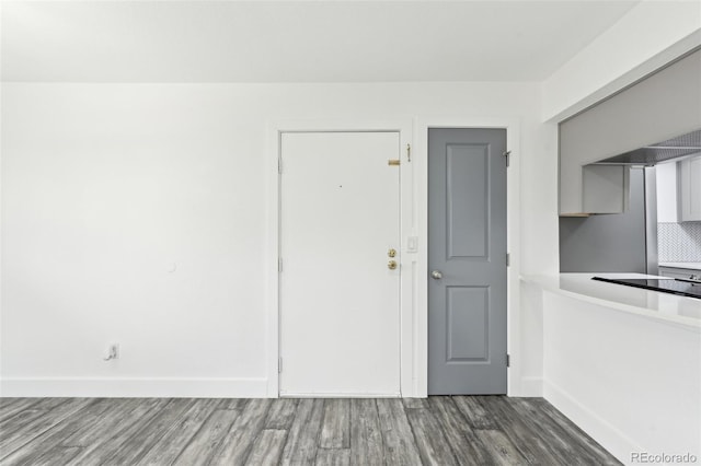 interior space featuring hardwood / wood-style floors