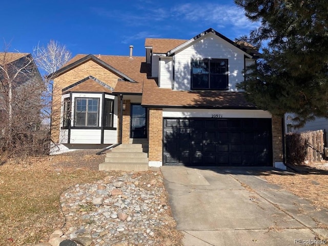 view of front of home featuring a garage