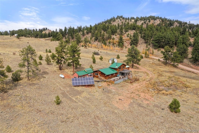 bird's eye view with a rural view