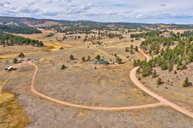 drone / aerial view featuring a rural view