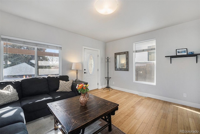 3629 Kalamath St, Denver, CO 80211 - living room with baseboards and light wood-style floors