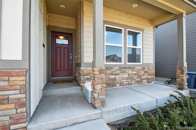 view of doorway to property