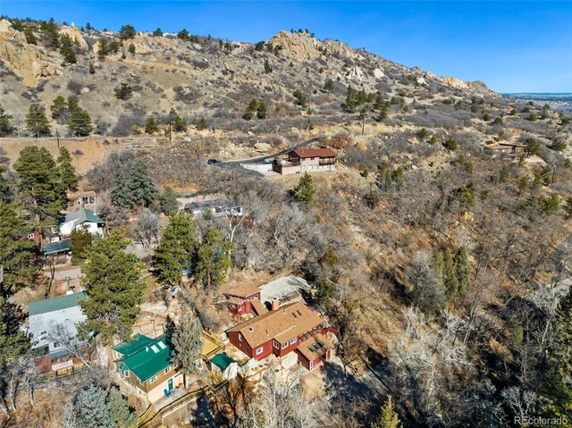 470 Bear Creek Rd, Colorado Springs, CO 80906 - aerial view of property's location featuring mountains