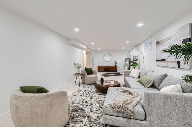 9455 W 37th Ave, Wheat Ridge, CO 80033 - living area featuring recessed lighting, baseboards, and carpet