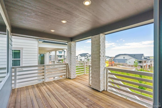 8346 Cokedale Cir, Littleton, CO 80125 - wooden deck with a residential view