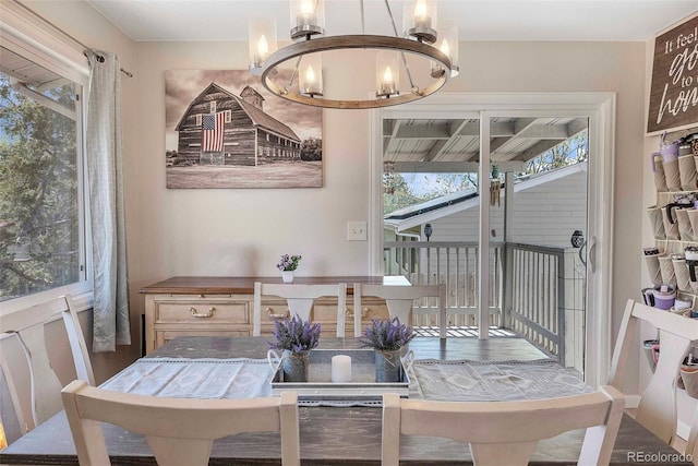 3516 Marigold St, Evans, CO 80620 - dining area with a chandelier