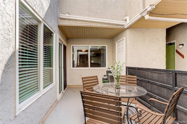 view of patio / terrace featuring outdoor dining area