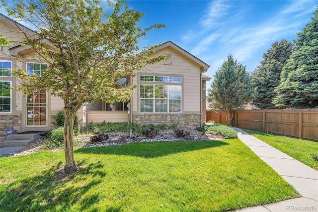 14333 E Napa Pl Unit 5D, Aurora, CO 80014 - view of front of house featuring stone siding