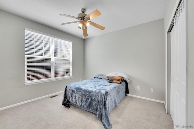 14333 E Napa Pl Unit 5D, Aurora, CO 80014 - carpeted bedroom featuring baseboards and ceiling fan