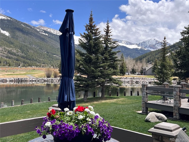 68 Golf Course Dr Unit 11, Copper Mountain, CO 80443 - view of community featuring a lawn and a water and mountain view