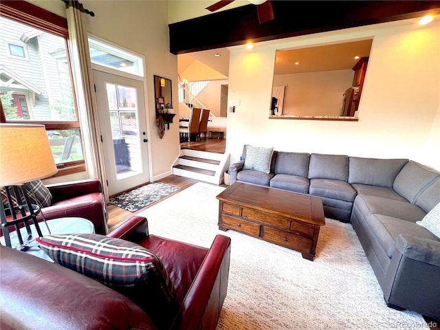 68 Golf Course Dr Unit 11, Copper Mountain, CO 80443 - living room with ceiling fan