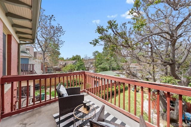 balcony with a residential view