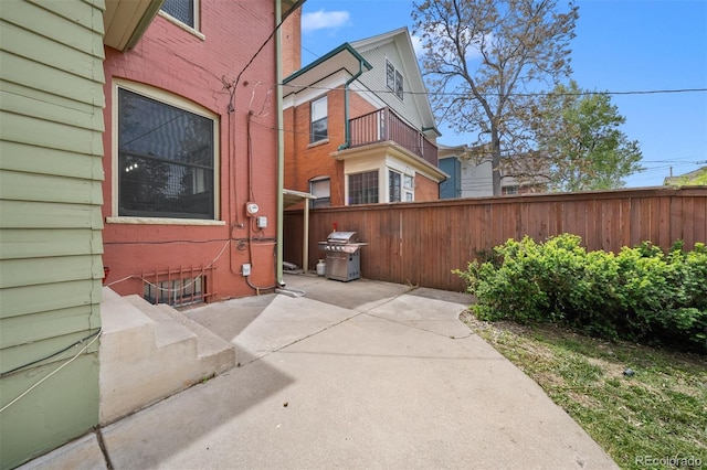 view of patio with fence