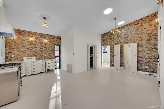 148 Ridge Ln, Bailey, CO 80421 - unfurnished living room with concrete floors and baseboards