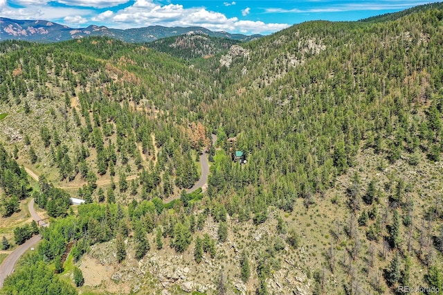 aerial view featuring a mountain view