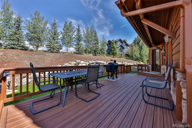 view of wooden deck