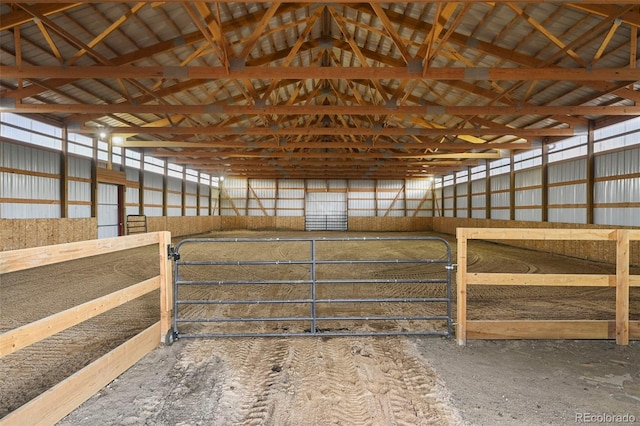 view of horse barn