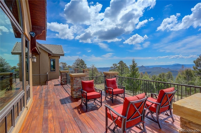 28800 Stonecrop Trl, Conifer, CO 80433 - deck with a mountain view