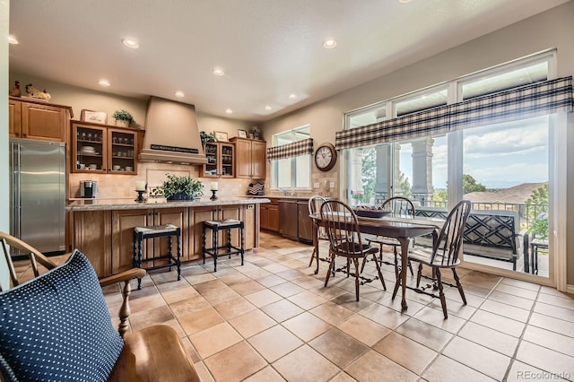 11070 Meade Ct, Westminster, CO 80031 - dining area with recessed lighting and light tile patterned floors