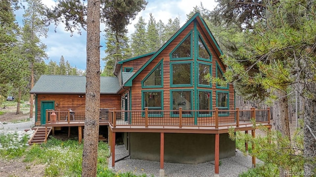 988 Ruby Ln, Leadville, CO 80461 - rear view of property with a deck and stairway