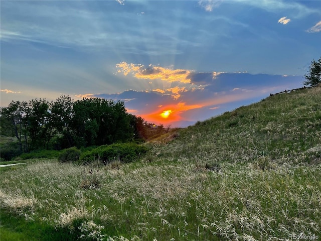 view of nature at dusk